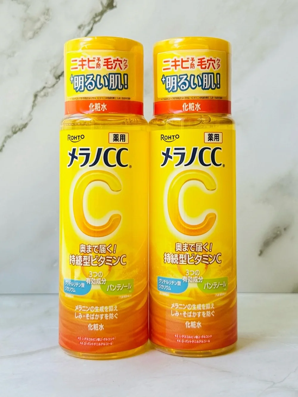 Rohto Melano CC Vitamin C Brightening Pore Care Lotion Toner 2 Pack New Japan